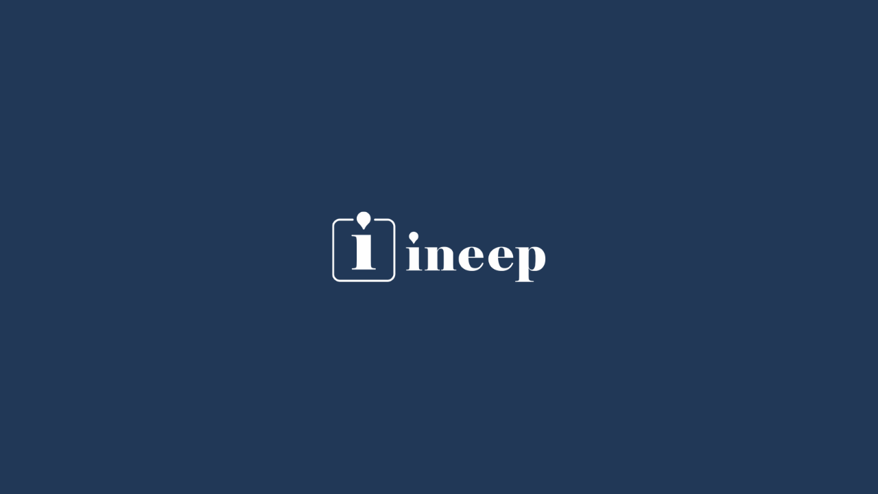 Imagem na cor azul escuro, com o logotipo do Ineep ao centro.